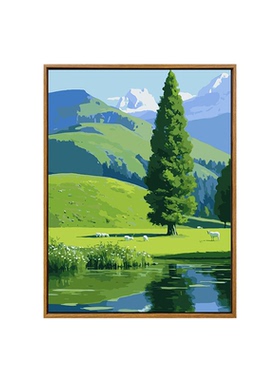 大自然风景diy数字油画装饰画