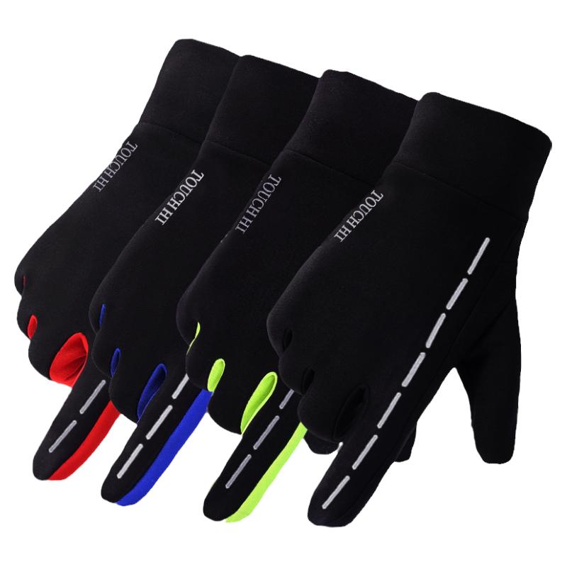 winter warm cycling windproof Reflective touch gloves