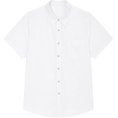 天丝白色短袖衬衫男士夏季薄款