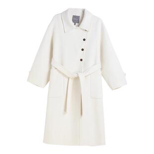 IVYKKI艾维时尚复古双面呢大衣百搭气质毛呢外套女2025年冬季新款