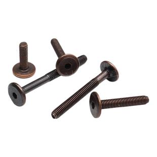 M6仿古铜色螺丝内六角红古桌椅螺钉螺栓镀红古铜复古装饰螺丝螺栓