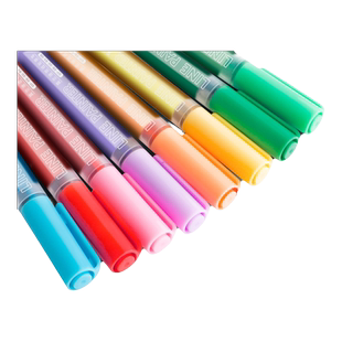 真彩双线轮廓笔24色闪光手抄报手帐专用神器双色荧光标记马克写字小学生儿童用划重点花型手账彩色曲线果冻笔