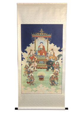 夏荆山华严三圣像文殊普贤像
