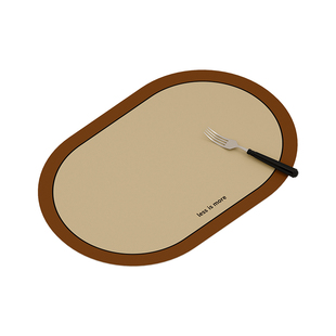 摩卡慕斯中古风餐垫防水防油免洗可擦防烫隔热轻奢高级儿童碗盘垫