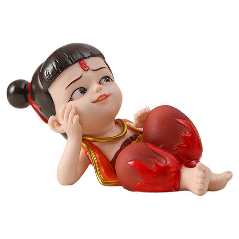 陶瓷哪吒创意周边酒柜电视柜摆件可爱礼品国潮风礼物桌面小摆设