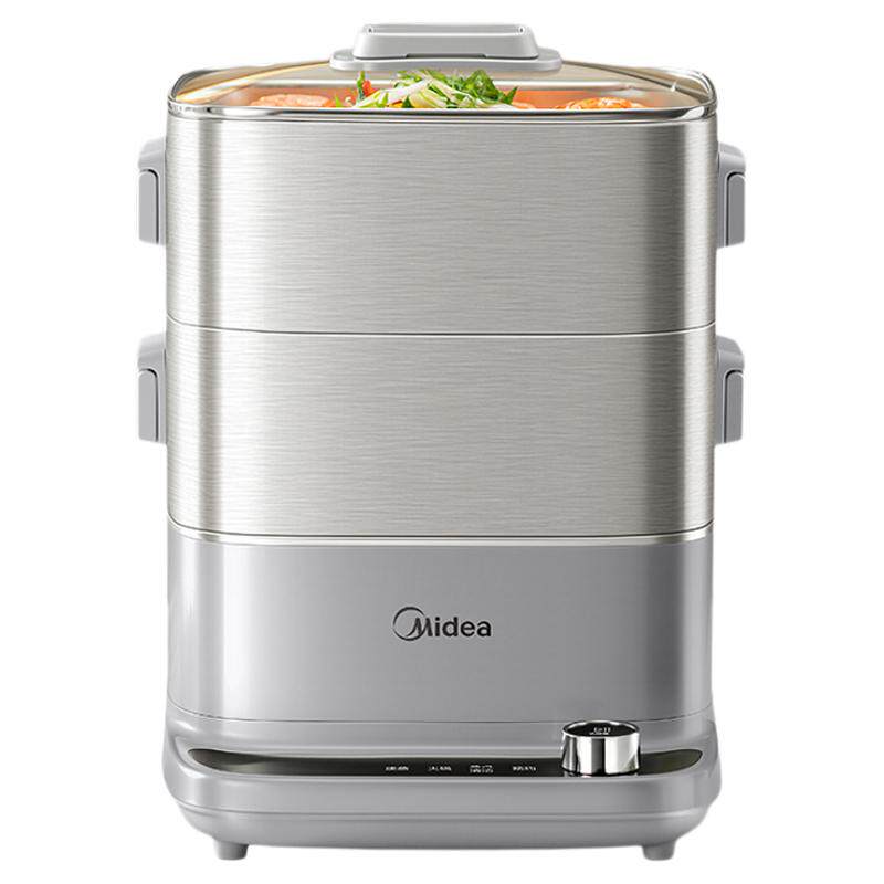 美的电蒸锅家用多功能不锈钢三层大容量蒸煮炖一体2025新款正品