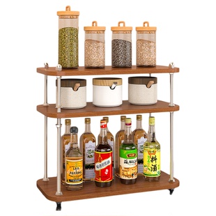厨房台面置物架调料品调味酱油醋收纳神器多层家用桌面墙角架子