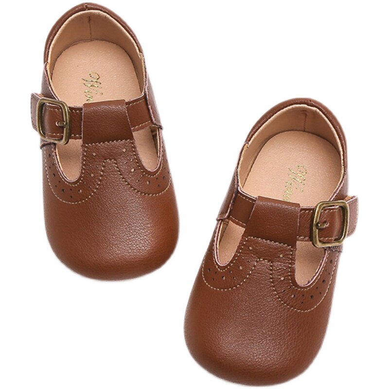 皮鞋女童公主鞋春秋新款时尚复古