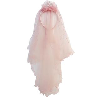 儿童皇冠网纱发箍女童蝴蝶结头箍新款小女孩发卡生日公主发饰头纱