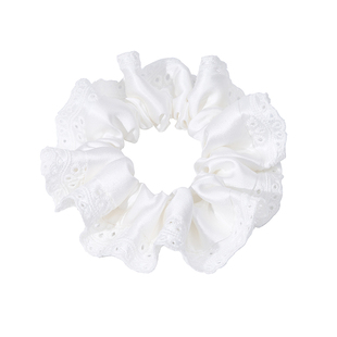 SILKY MIRACLE真丝发圈Purity系列桑蚕丝法式蕾丝花边头花发饰