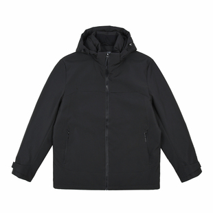 雷迪波尔男装羽绒服2025冬季新款可脱卸纯色务休闲轻薄羽绒外套男