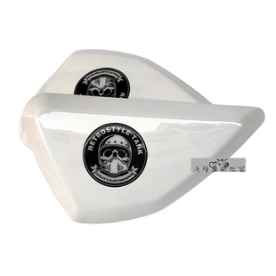 台湾野狼摩托车侧盖改装复古纯色ABS老狼油箱边盖光固化烤漆护板