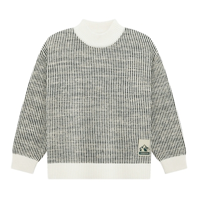 左西男童毛衣半高领纯棉秋冬装