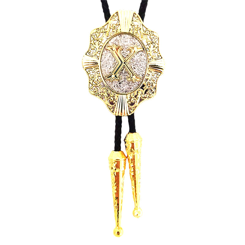 金银圆牌字母欧美风长项链新品