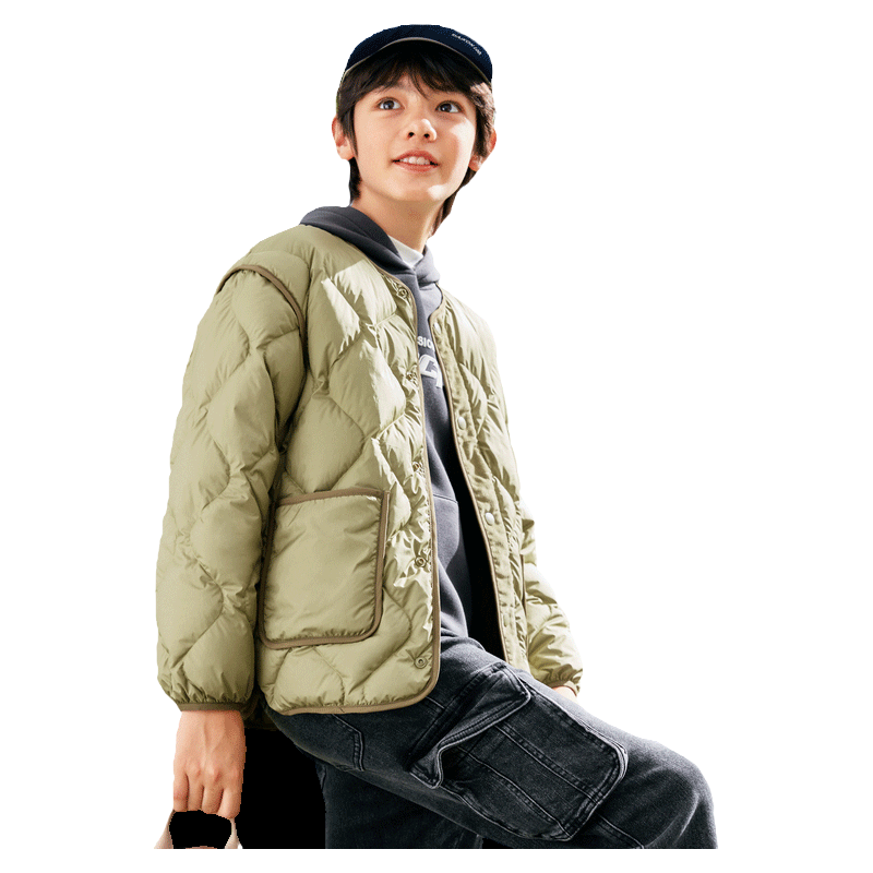 巴拉巴拉童装儿童羽绒服秋冬男童女童轻薄外套温暖内胆潮上衣流行