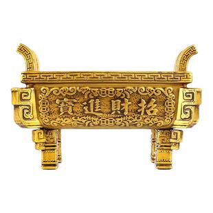 陶瓷香炉寺庙供奉上家用特大号仿古四足方鼎香炉室内上香四方鼎炉