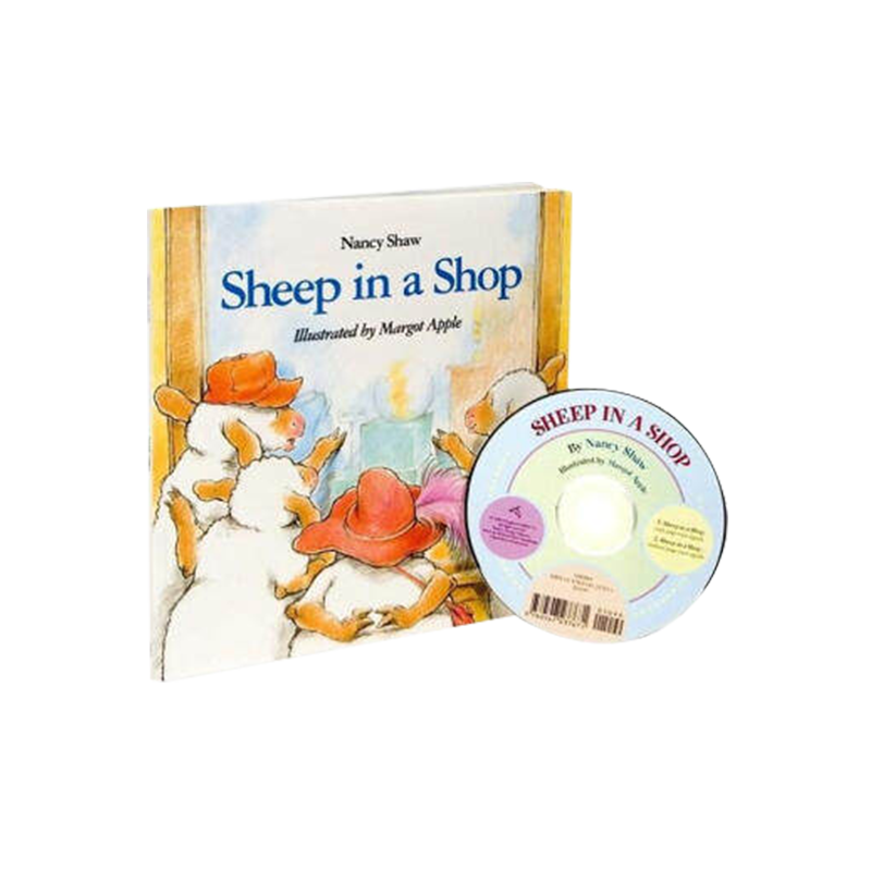 【附音频CD】小羊逛商店 英文原版绘本 Sheep in a Shop 廖彩杏书单推荐 儿童启蒙平装图画故事书 纯全英文正版原著英语书籍