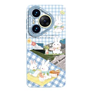 适用华为Pura70手机壳新款HUAWEIP70PRO保护套可爱P60男款50女款40硅胶30镜头全包P高级E新机 的小兔快乐野餐