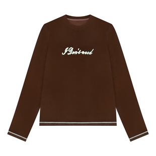 NILICO陈媚【穿搭点缀】加厚保暖显瘦字母锁链绣百搭休闲上衣