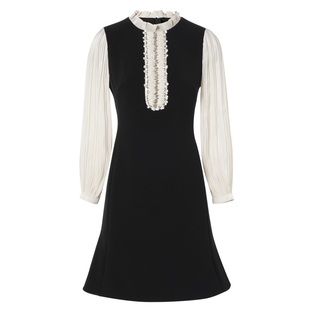 [商场同款]La Koradior拉珂蒂春黑色鱼尾连衣裙女优雅洋装裙子女