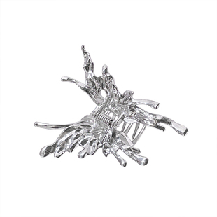 液态金属蝴蝶小号抓夹女后脑勺高级感双马尾发夹小众半扎发鲨鱼夹