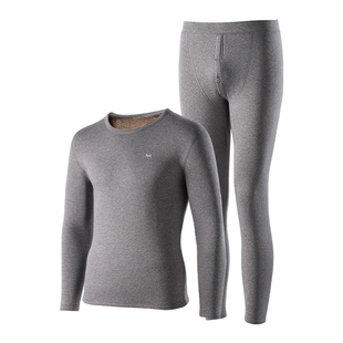 猫人男士保暖内衣纯棉加绒加厚东北零下40度新疆抗寒保温秋衣秋裤