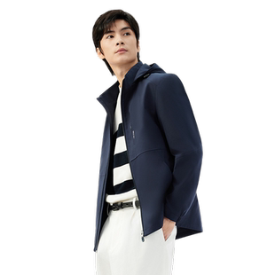 【防水面料】红豆男装夹克男2026春季户外可脱卸帽子青中年外套