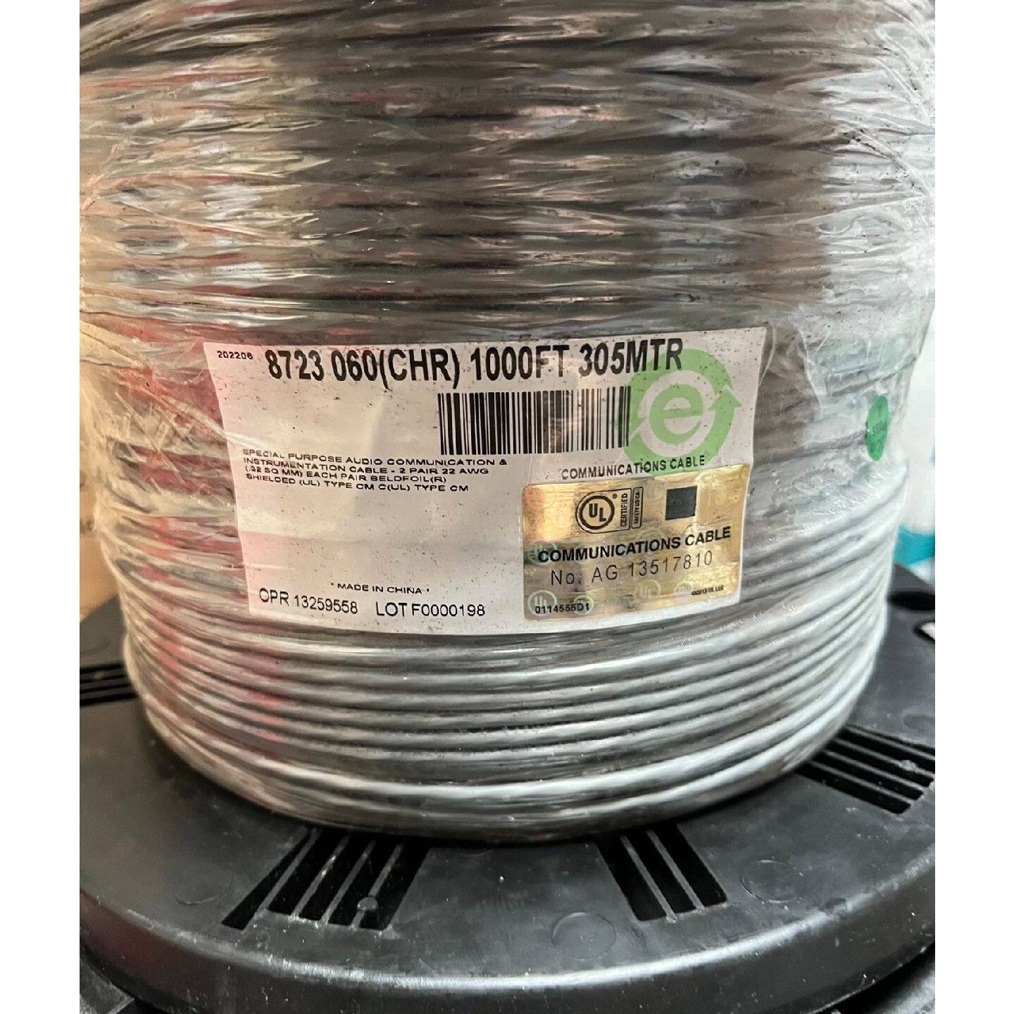 美国百通8723、原装正品、未拆封、四芯双绞；专业音频线