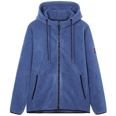 拓路者春秋季抓绒衣男摇粒绒外套加绒加厚潮流保暖连帽夹克开衫