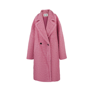 COOLLINE林子熙 女明星私服 显白定染毛呢大衣外套女长款上衣