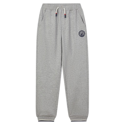 elandkids男女童学院风刺绣卫裤