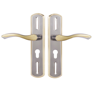 免改孔可调门锁旧门换锁静音通用型不锈钢室内卧室门锁可调节面板