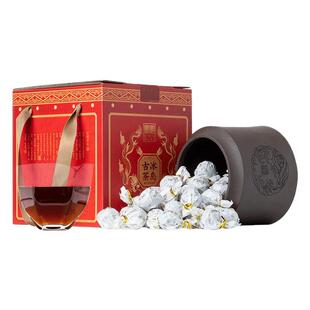 宫明茶叶 云南冰岛古树茶七年陈普洱熟茶龙珠 陈年熟普400g礼盒装