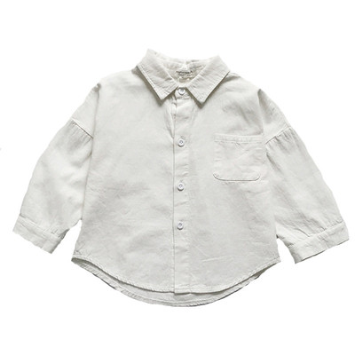 衬衫宝宝翻领春秋季韩版洋气纯色