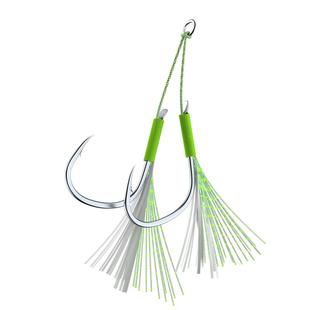 画纪海钓铁板钩路亚钢丝单双钩夜光亮丝鲅鱼钩快抽慢摇海钓巨大物