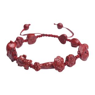 保真朱砂多宝手链男女款招财貔貅狐狸吉祥如意护身符本命年手串