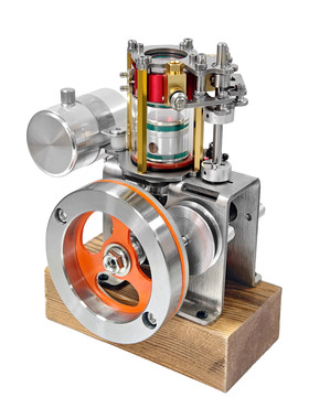 酒精发动机四冲程迷你内燃机科学物理实验模型创意机械玩具可启动