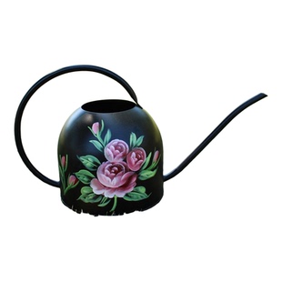 户外花园复古铁艺洒水壶2L大容量园艺长嘴浇花喷壶防锈家用浇花壶