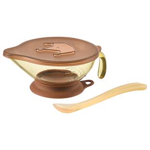 宝宝辅食碗婴儿专用Tritan材质弧形喂水新生儿勺碗套装鸭嘴婴儿碗