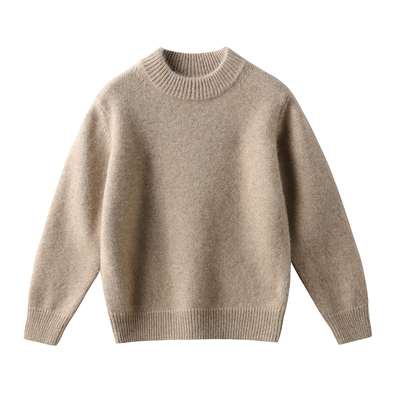 纯羊绒羊绒衫男女童装半高领加厚