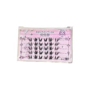 好美的爆闪眼睫毛！碎钻假睫毛女白玉兰单簇分段自然仿真青丘狐系