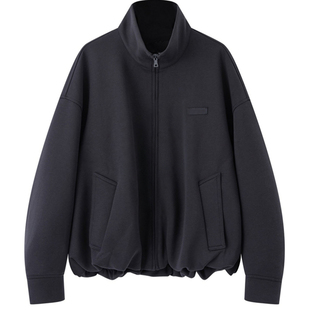 艾诺丝尚忆套装2026春季新款时尚蓝色立领短外套半裙女101196