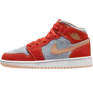 AIR JORDAN 1 AJ1 乔一麻布奶油 男女中高帮复古篮球鞋554724-082