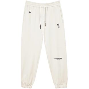 杰克琼斯男装秋季NBA联名裤子湖人队篮球纯棉针织运动裤卫裤