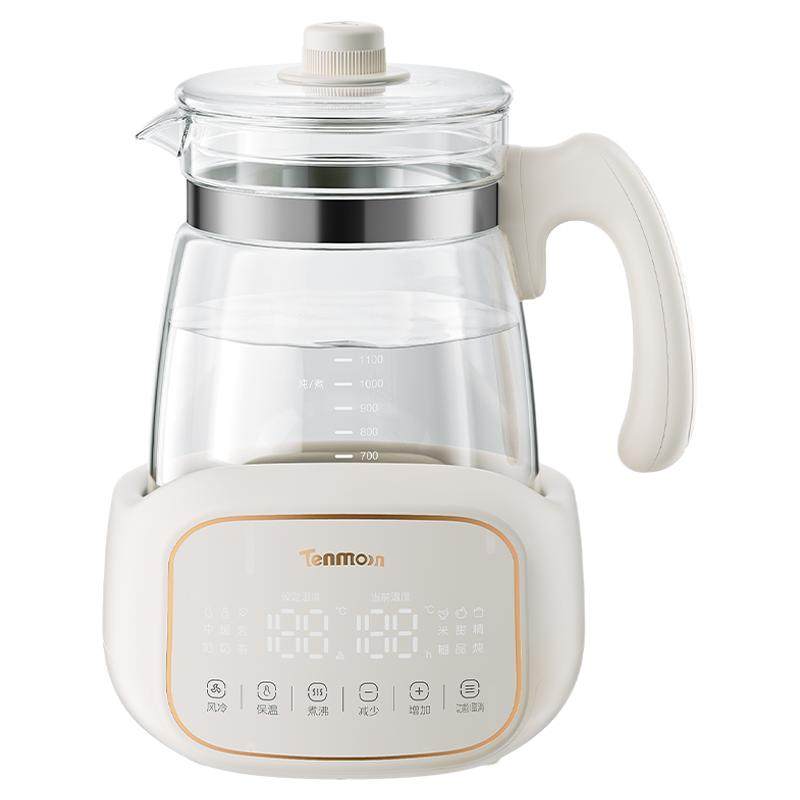 Tenmoon十棵月全玻璃恒温水壶婴儿调奶器家用冲泡奶专用烧水调奶