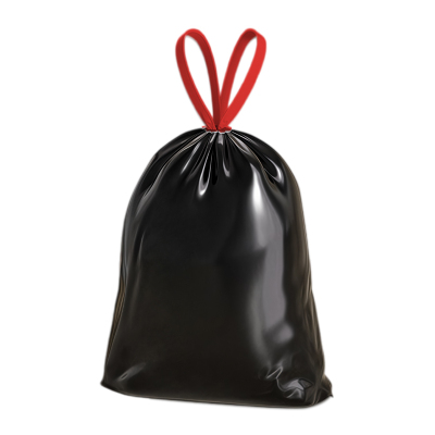 RDE/利得【U先派样】厨房免撕款特厚黑色抽绳垃圾袋45*50 3丝20只