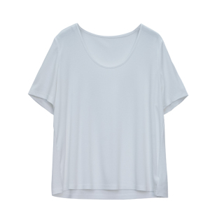 胖mm夏季基础简约短袖T恤木子理想大码女装U领宽松百搭T恤200斤