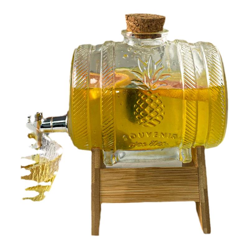加厚水果茶瓶冰镇玻璃饮料桶果汁