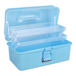 三层手提收纳箱折叠特大号工具箱美甲箱美术生杂物塑料收纳盒