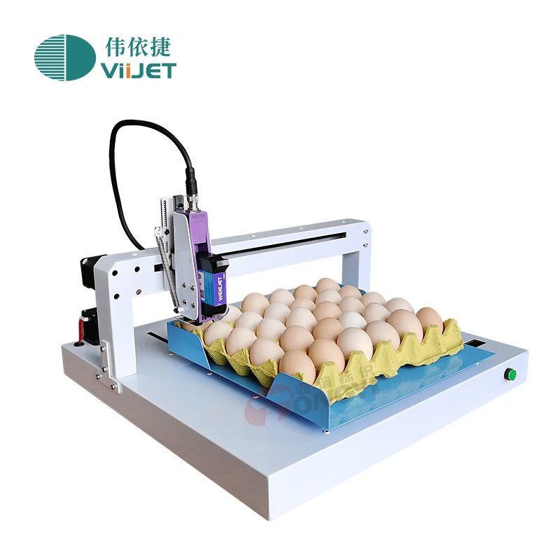 全自动鸡蛋打码机禽蛋印字日期打商标整盘红黄蓝色土鸡蛋喷码机